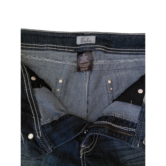 Blue Flare & Wide Leg Jeans with Classic Denim Texture - Picture 5 of 7